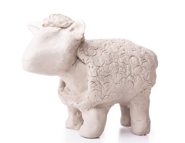 Sheep toy clay — Stock Photo, Image