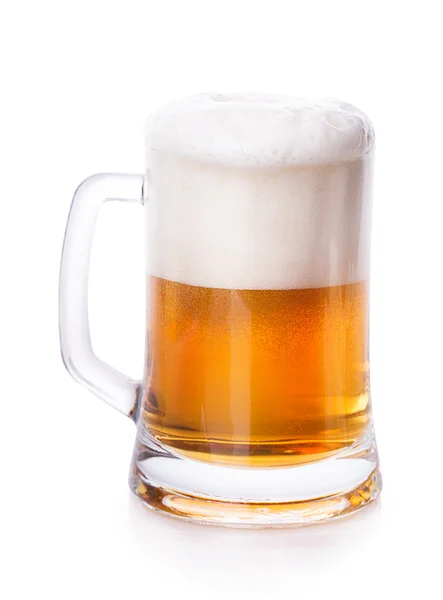 Glass of beer foam — Stock Photo, Image