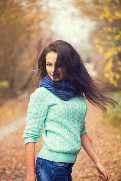 Mujer retrato viento — Foto de Stock