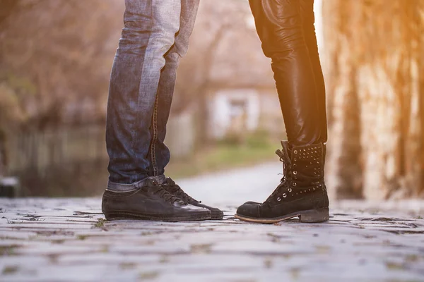 Homem mulher casal pés — Fotografia de Stock