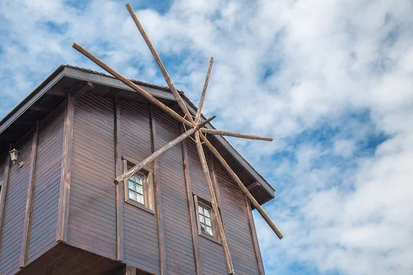 Retro wooden windmill — Stock Photo, Image