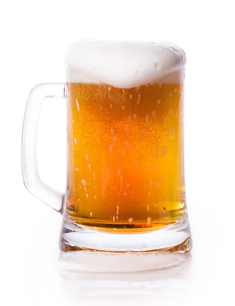 Glass of beer foam — Stock Photo, Image