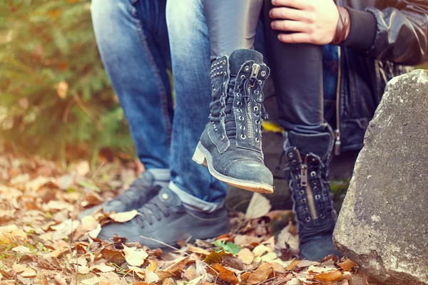 Couple leg — Stock Photo, Image