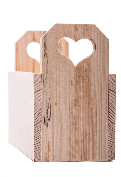 Cajón corazón de madera — Foto de Stock