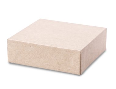 kutu üzerinde beyaz izole