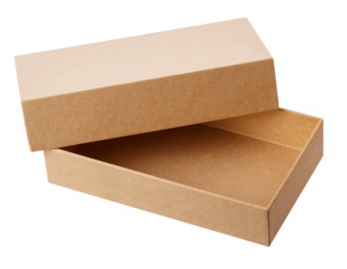 kutu üzerinde beyaz izole