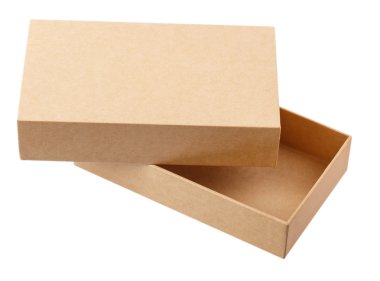 kutu üzerinde beyaz izole