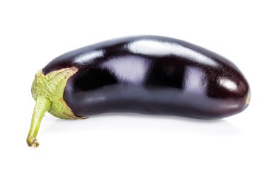 Patlıcan beyazda izole edilmiş.