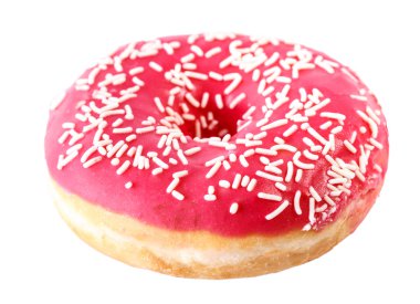 çörek üzerinde beyaz izole