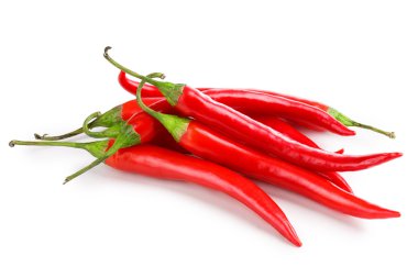 biber üzerine beyaz izole