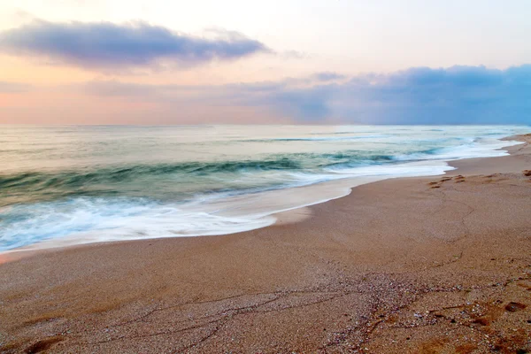 天空日落海滩海 — 图库照片