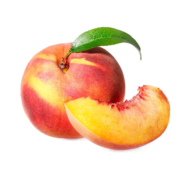 Peach Isolated on white — Stock Photo, Image