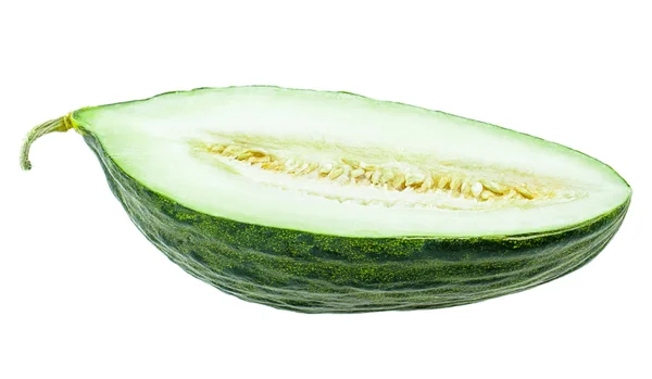 Melon cut isolerad på en vit — Stockfoto