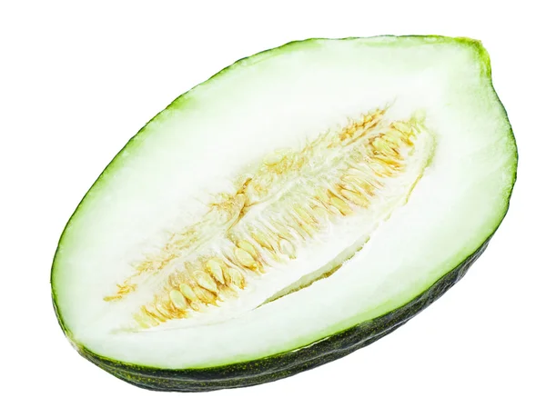 Melone geschnitten isoliert auf einem weißen — Stockfoto