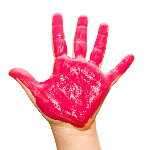Children hand paint — Stock Photo, Image