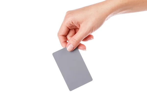 Hand card Clipping Path — Stock Photo, Image