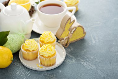 Limon cupcakes Paskalya için