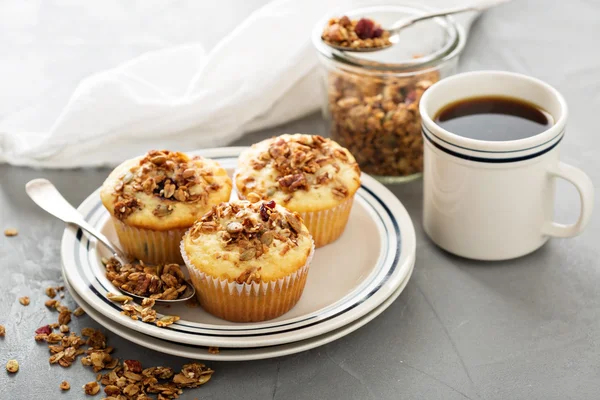 Hausgemachte Müsli-Muffins zum Frühstück — Stockfoto