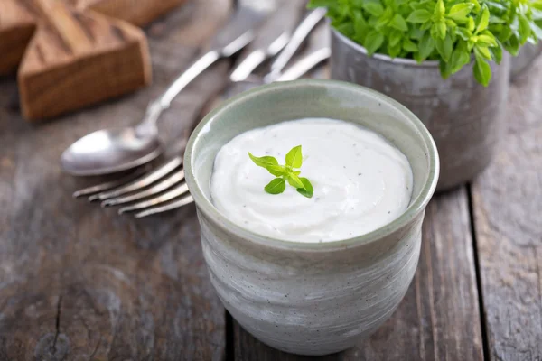 Rábano picante y salsa de crema —  Fotos de Stock