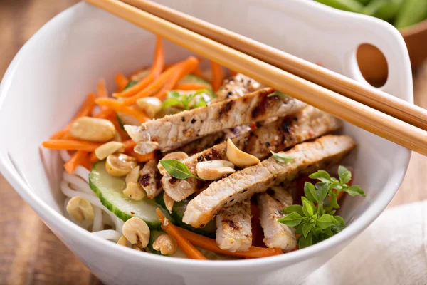 Asian cuisine chicken salad — Stock Photo, Image