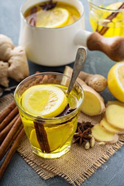 Limonlu zencefil çayı