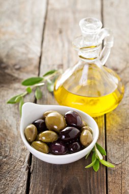 Vintage şişe zeytinyağı