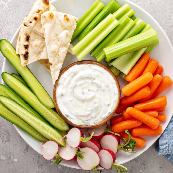 Homemade tzatziki dip or sauce — Stock Photo, Image