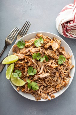 Kereviz ve limonlu domuz carnitas.