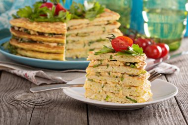 Kabak tuzlu kek katmanlı