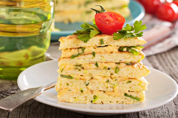 Zucchini savory layered cake — Stock Photo, Image