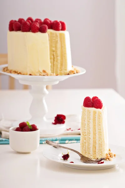 Torta di compleanno con crema di formaggio — Foto Stock