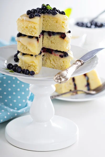 Limon blueberry layer cake — Stok fotoğraf