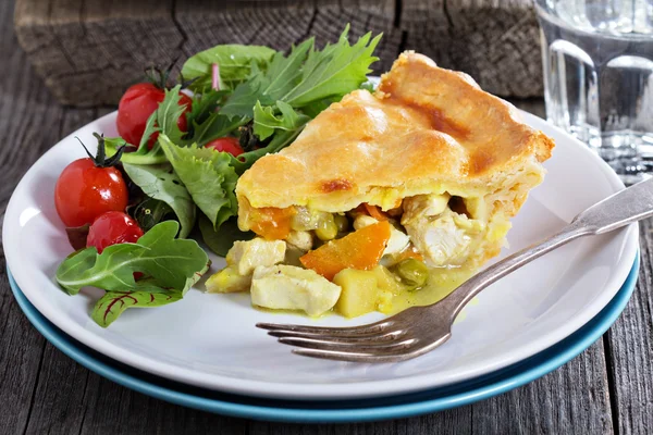 Savory pie with chicken — Stock Photo, Image