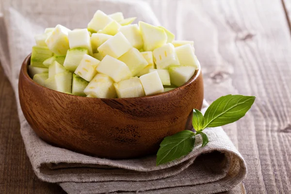 Squash chopped in a bowl — Stock Photo, Image