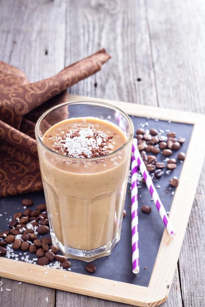 Kokos kaffe choklad smoothie — Stockfoto