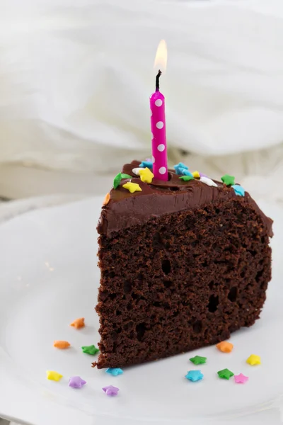 Chocolate sour cream cake with frosting Stock Picture