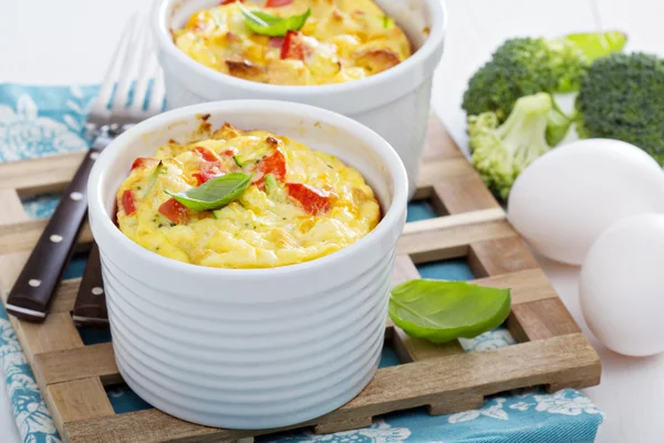 Baked omelet with vegetables — Stock Photo, Image