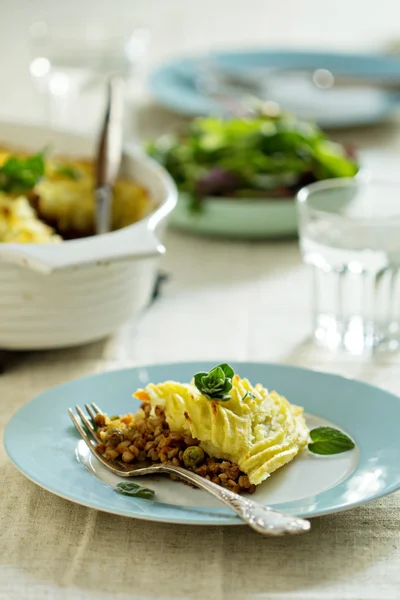 Vegan shepherd pie — Stok fotoğraf