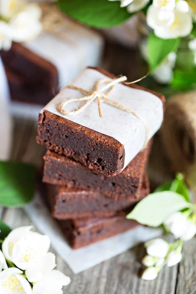 Mascarponés csokoládé brownies — Stock Fotó