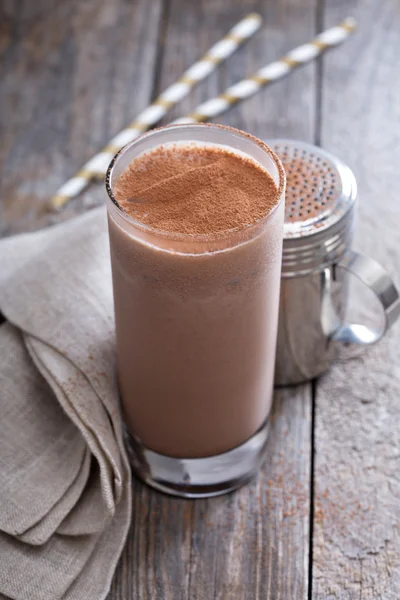 Cold chocolate milkshake — Stock Photo, Image