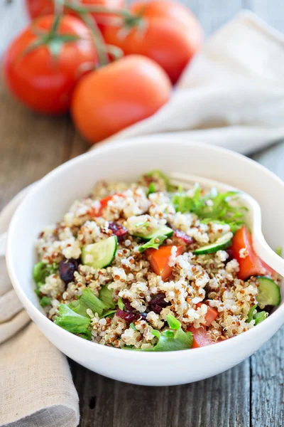 Quinoa salad with fresh vegetables — Stock Photo, Image