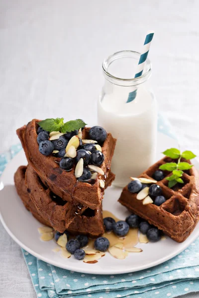 Gofres de chocolate con leche — Foto de Stock