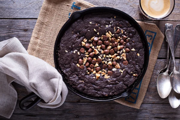 Soubor cookie čokoládové pánev — Stock fotografie