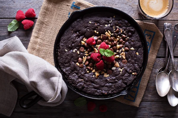 Biscoito de frigideira de chocolate — Fotografia de Stock