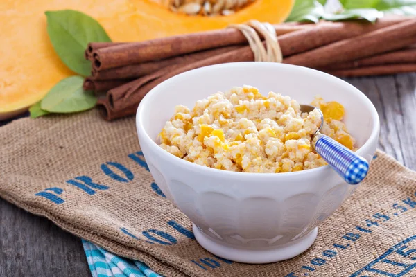 Pumpkin millet porridge — Stock Photo, Image