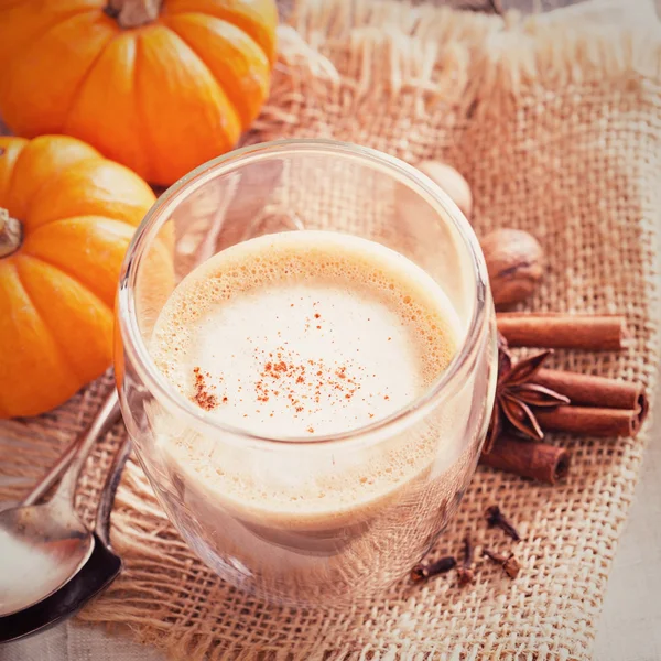 Pumpkin spice latte med kryddor — Stockfoto