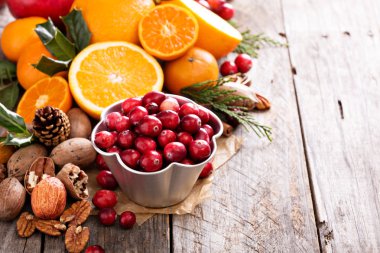 Sonbahar ve kış malzemeler natürmort