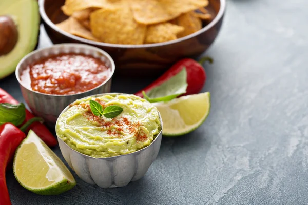 Ingredienti della cucina messicana e guacamole — Foto Stock