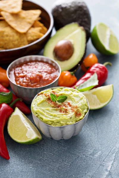 Ingredienti della cucina messicana e guacamole — Foto Stock