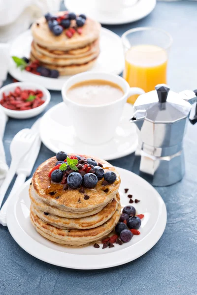 Panqueques de chocolate esponjosos — Foto de Stock